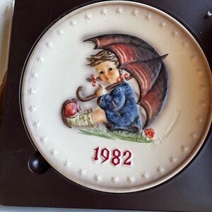 Hummel Decorative Plate with Red and Blue Accents